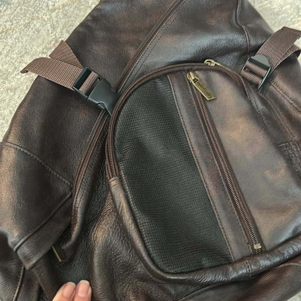 Like New Ameri Leather Sling Backpack - image 3